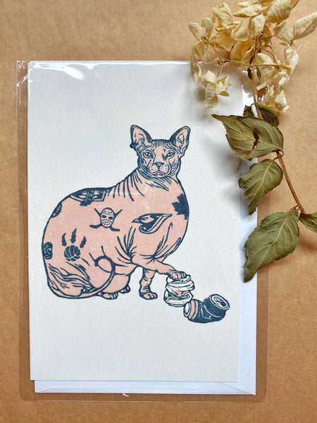 toronto hooligan cat greeting card