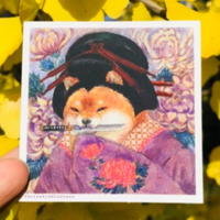Shiba Geisha Vinyl Sticker