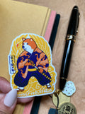 Shiba Inu Samurai Vinyl Sticker