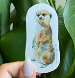 Meerkat Watercolour Vinyl Sticker