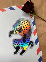 Holographic Hyena Vinyl Sticker