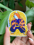 Shiba Inu Samurai Vinyl Sticker