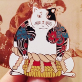 Yakuza Sumo Cat Enamel Pin